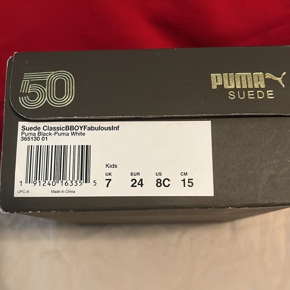 Toddler size 8 black suede Adidas. - Picture 6 of 6